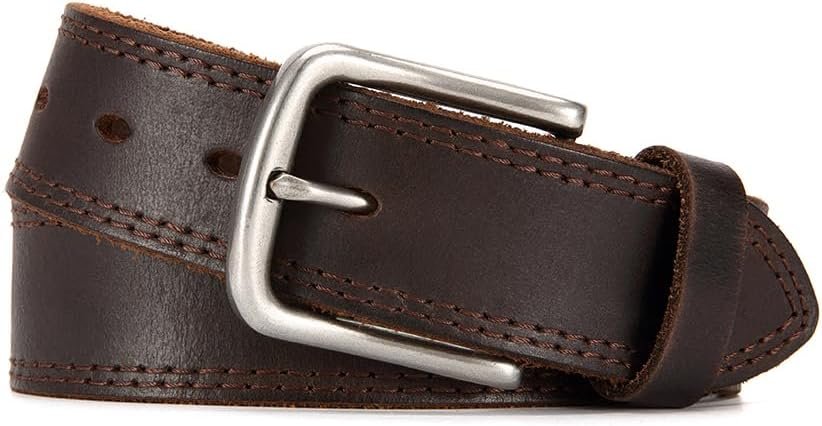 Full Grain Leather Belt Belt Men 1.5" Casual Work Jeans Golf Gift Box Handmade - Image 2