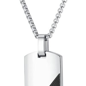 Dog Tag Necklace for Men, Men's Stainless Steel Necklace 22"/24"