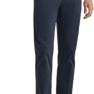 Men's Flat Front Regular Straight Trousers