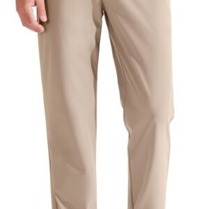 Men's Golf Trousers, Classic Fit, Flat Front, Work/Dress Trousers, 73/78 cm Stretch, Casual Trousers, Lightweight with Pockets