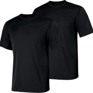 Men's  Performance T-Shirt, Moisture-Wicking Short Sleeve Tee, 40+ UPF Protection, 2 Or 5 Pack
