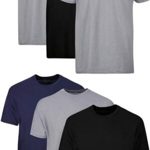 Men's Tagless Crewneck T-Shirts, 6 Pack