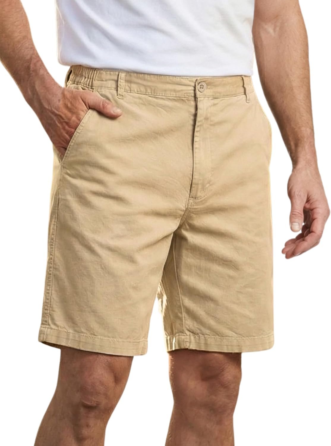 Work Shorts for Men Big and Tall, Canvas Cotton Durable Relaxed Fit Casual Twill Shorts