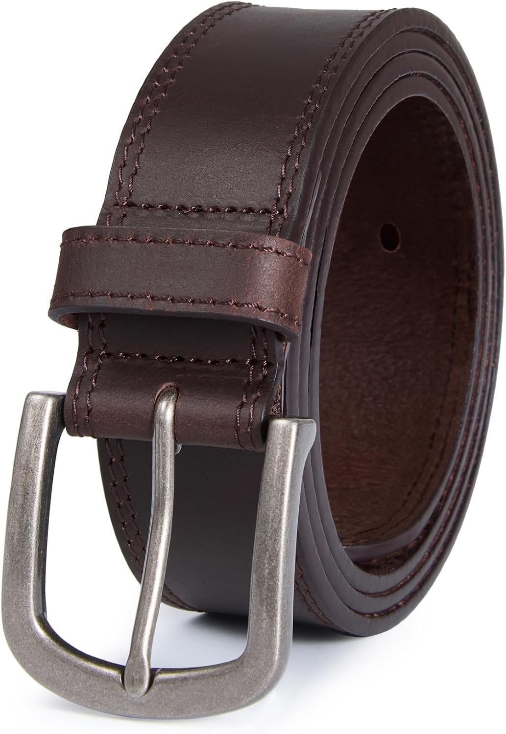 Men's Full Grain Leather Belt for Everyday Casual Jeans, 1.5" Handmade Men Leather Belts with Gift Box