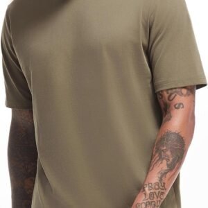 Men's Heavy Weight Crew Neck T-Shirt Mens Premium Cotton Tee - Pre Shrunk S-3XL