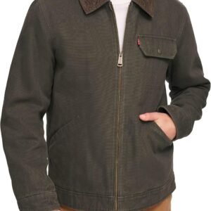 Men's Workwear Cotton Canvas Corduroy Collar Depot Jacket