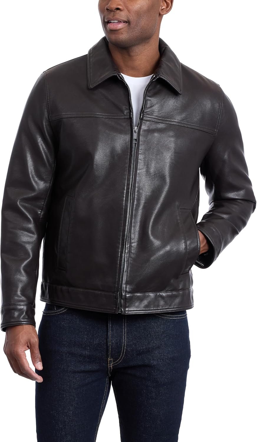 Men's Classic Faux Leather Jacket Faux Leather Jackets