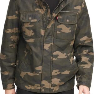 Men's Washed Cotton Two Pocket Military Jacket (Regular and Big and Tall Sizes)