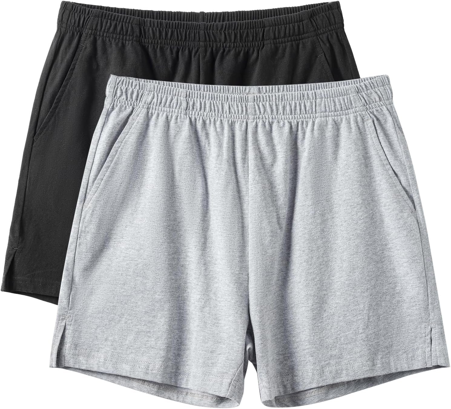 Mens Lounge Shorts 4 inch Pajama Lightweight Cotton Sp Bottoms with Pockets